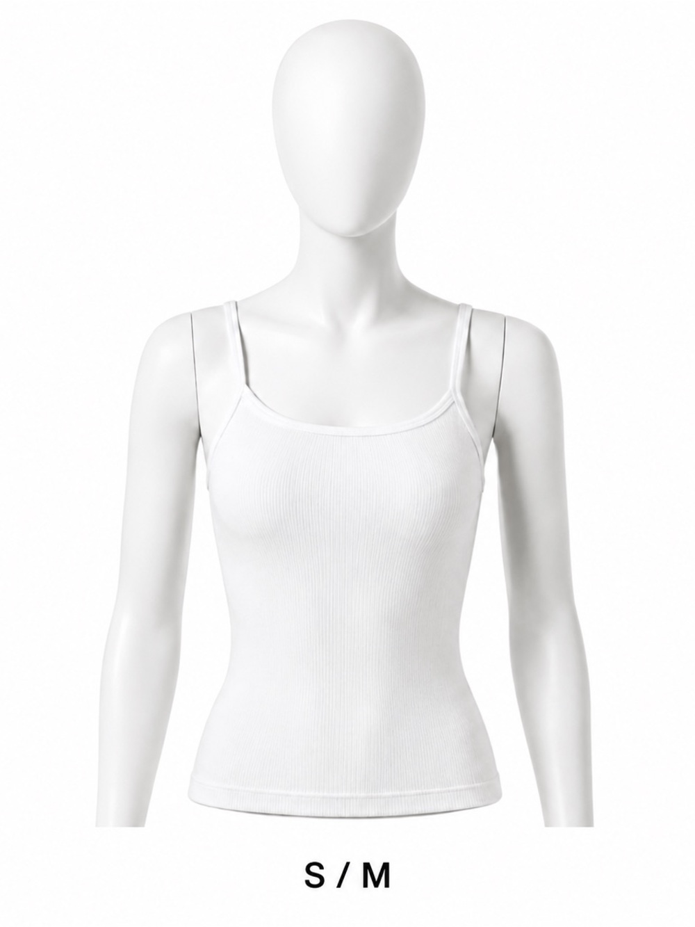 Bombas Seamless Built-In Bra Cami Tank White S/M